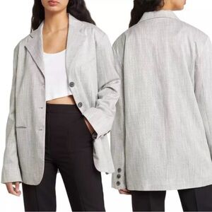Topshop Women Gray Blazer Size 6 NWOT